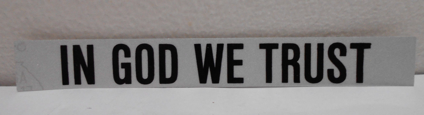 Lot of 10 IN GOD WE TRUST Reflective Bumper Sticker Window Car Truck Decal Vinyl