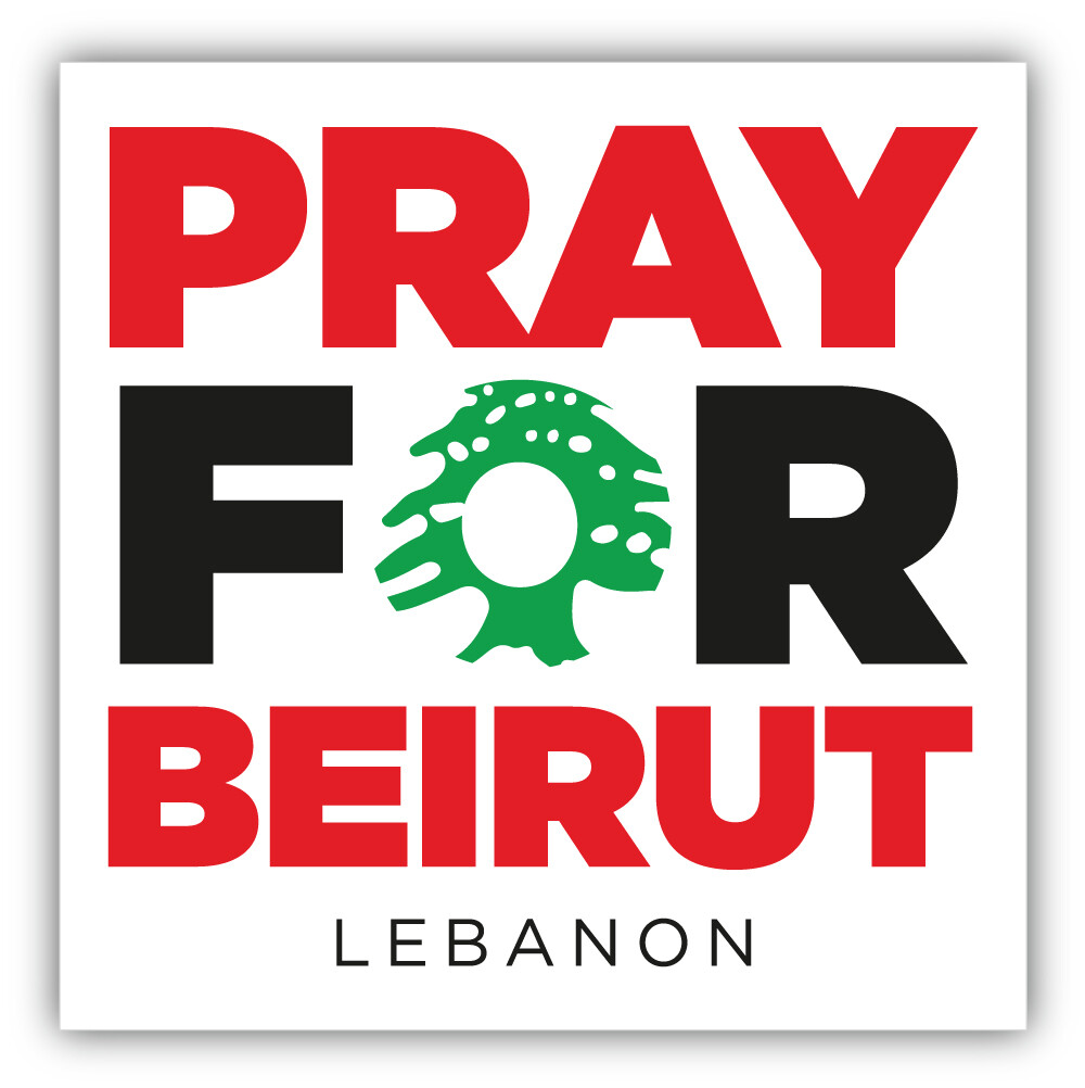 Pray For Beirut Lebanon Slogan Vinyl Sticker Decal