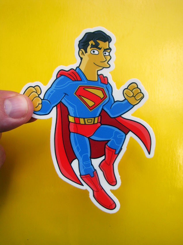 Superman 2025 Movie Cartoon Sticker Skateboard Laptop DC Comics Decal