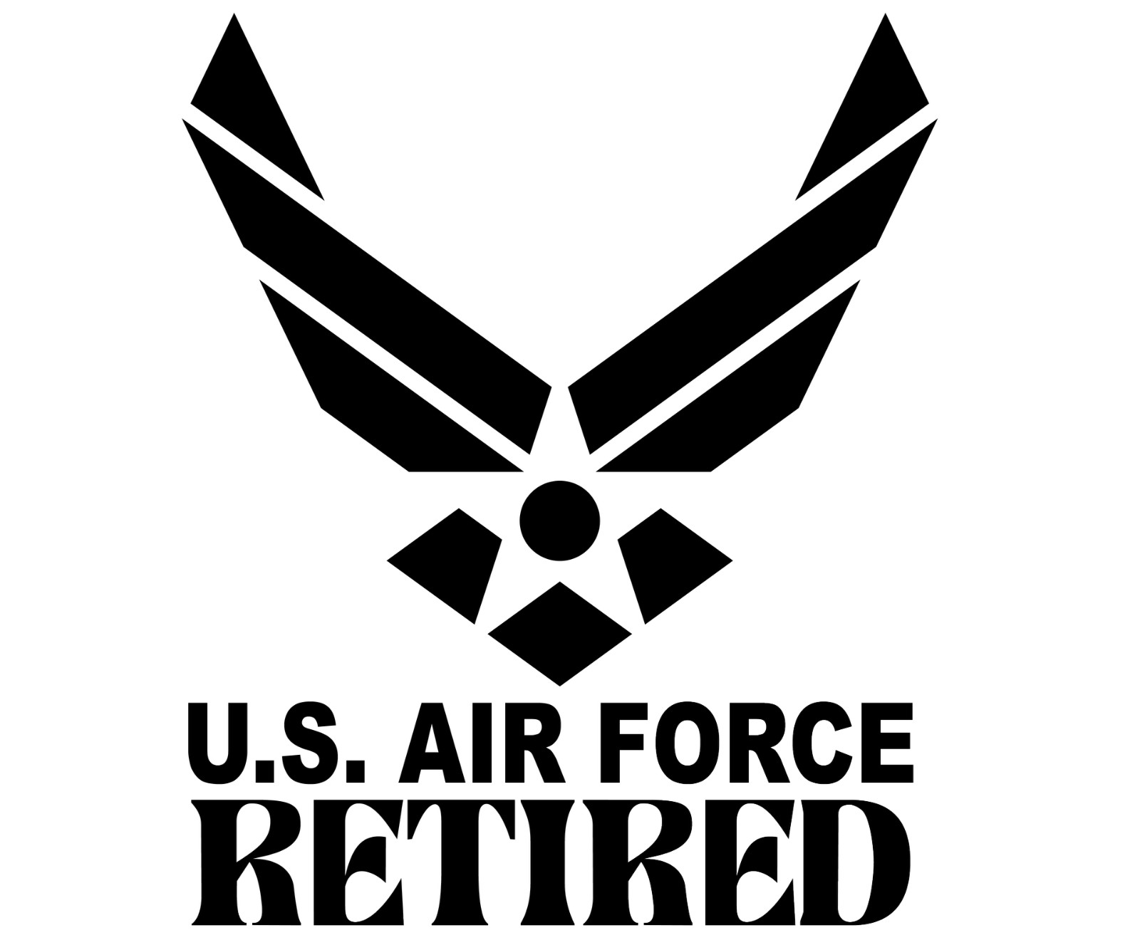 UNITED STATES AIR FORCE RETIRED Vinyl Window Decal Sticker USAF FREE SHIPPING