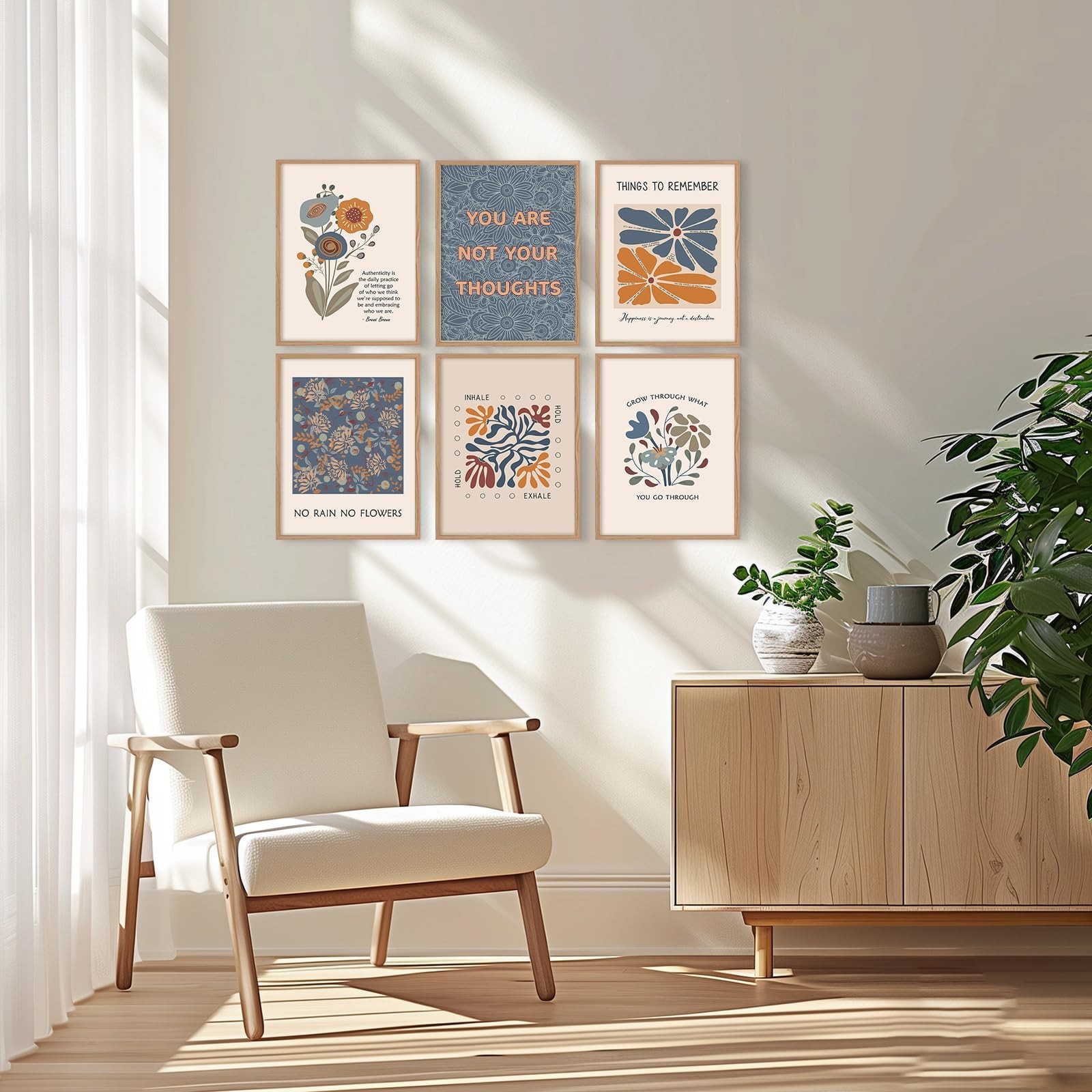 Mental Health Wall Art Poster Motivational Canvas Wall Decor Therapy Office P…