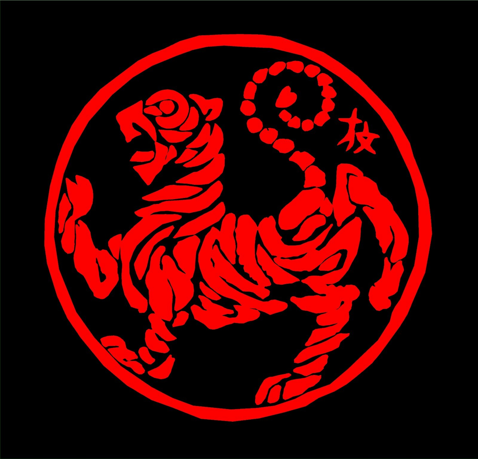 Karate Shotokan Tiger Decal martial arts vinyl sticker car Dojo window graphic