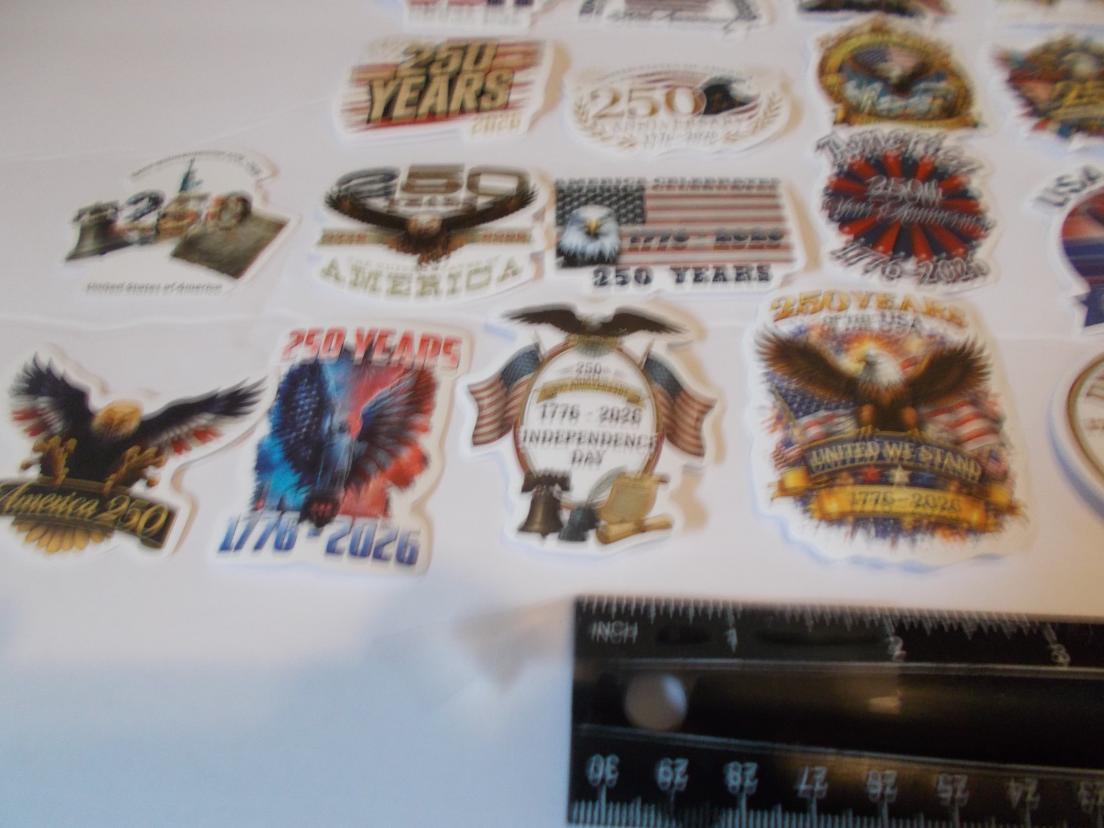 100 American 250th Anniversary Stickers 50 Different Stickers 2 of each