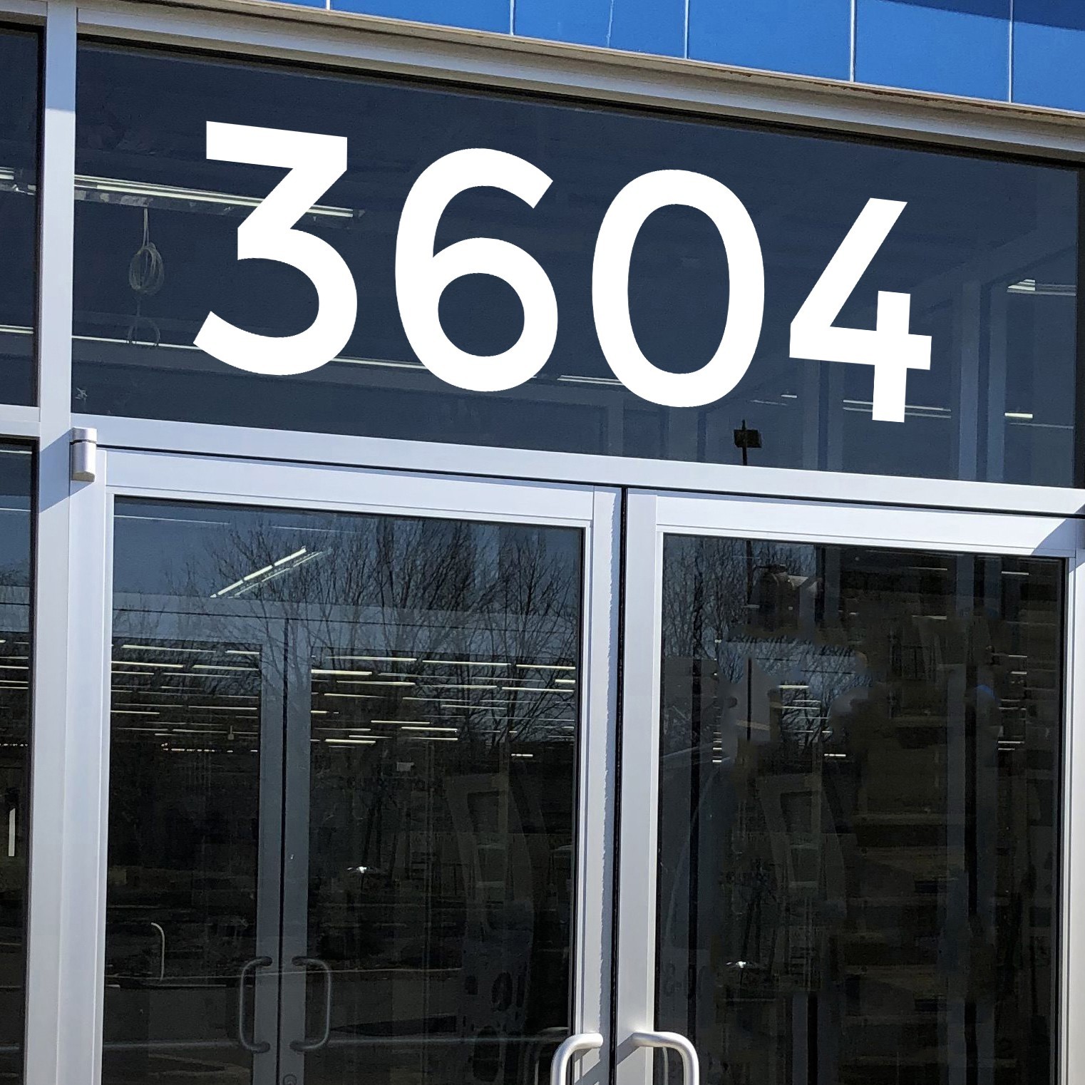 Large Storefront Address Numbers Vinyl Decal Window Montserrat Font