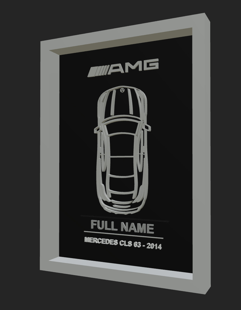 Personalized Mercedes Wall Art | Custom Car Frame | AMG Car Enthusiast Gift
