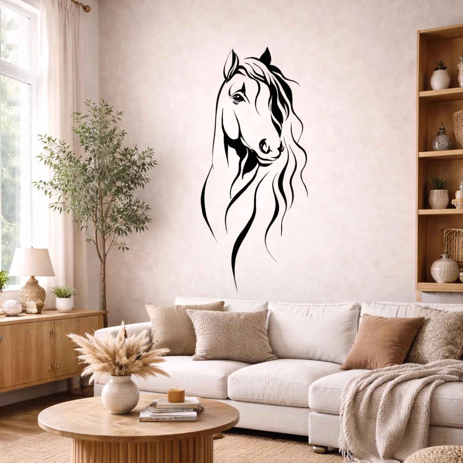 Minimalist Horse Decal | Equestrian Line Art