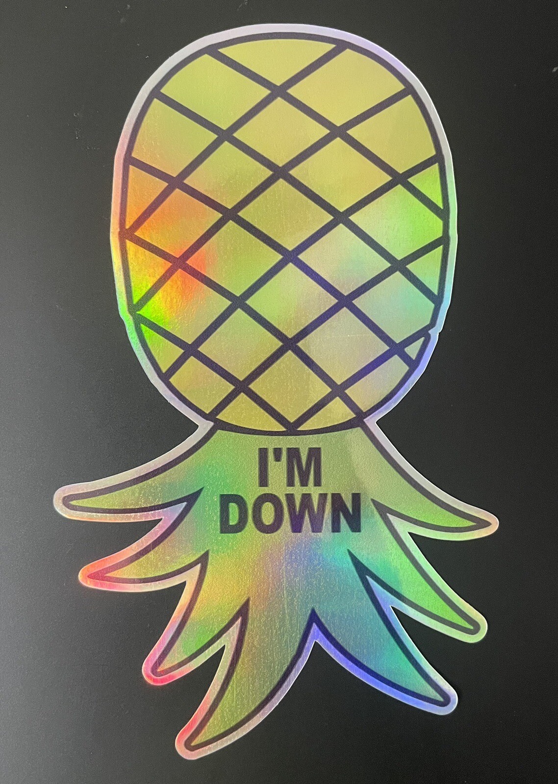 Holographic Pineapple Sticker Decal Plays Well With Others Lifestyle Swinger