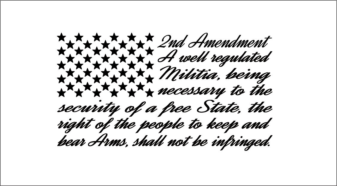 American Flag Second 2nd Amendment USA Freedom United States Decal Sticker