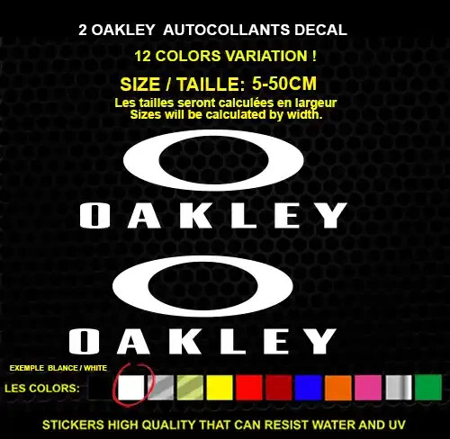 2 Oakley Decorative Stickers – Vehicles & Accessories, 2 Piece Set