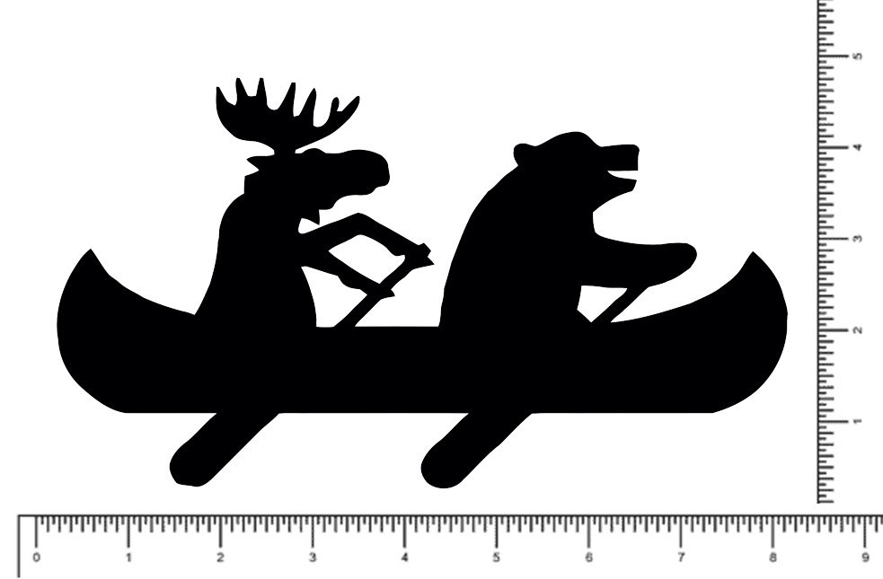 Bear & Moose 8.25" x 5" Vinyl Die Cut Decal, Waterproof, Durable Outdoor