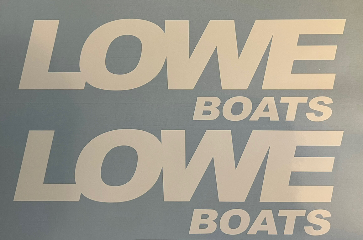 LOWE Boats Vinyl Decal Stickers White 12” (set Of 2) Window Truck Boat Fishing