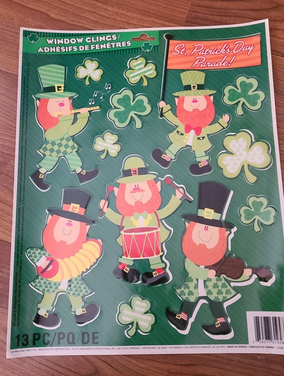 bundle of 6 vintage holiday decor window clings st patricks halloween valentines