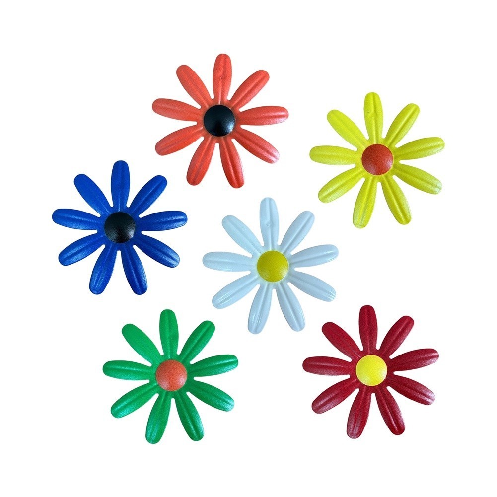 6pcs Iron Flower Wall Art Set Sturdy Metal for Garden Living Room Decoration