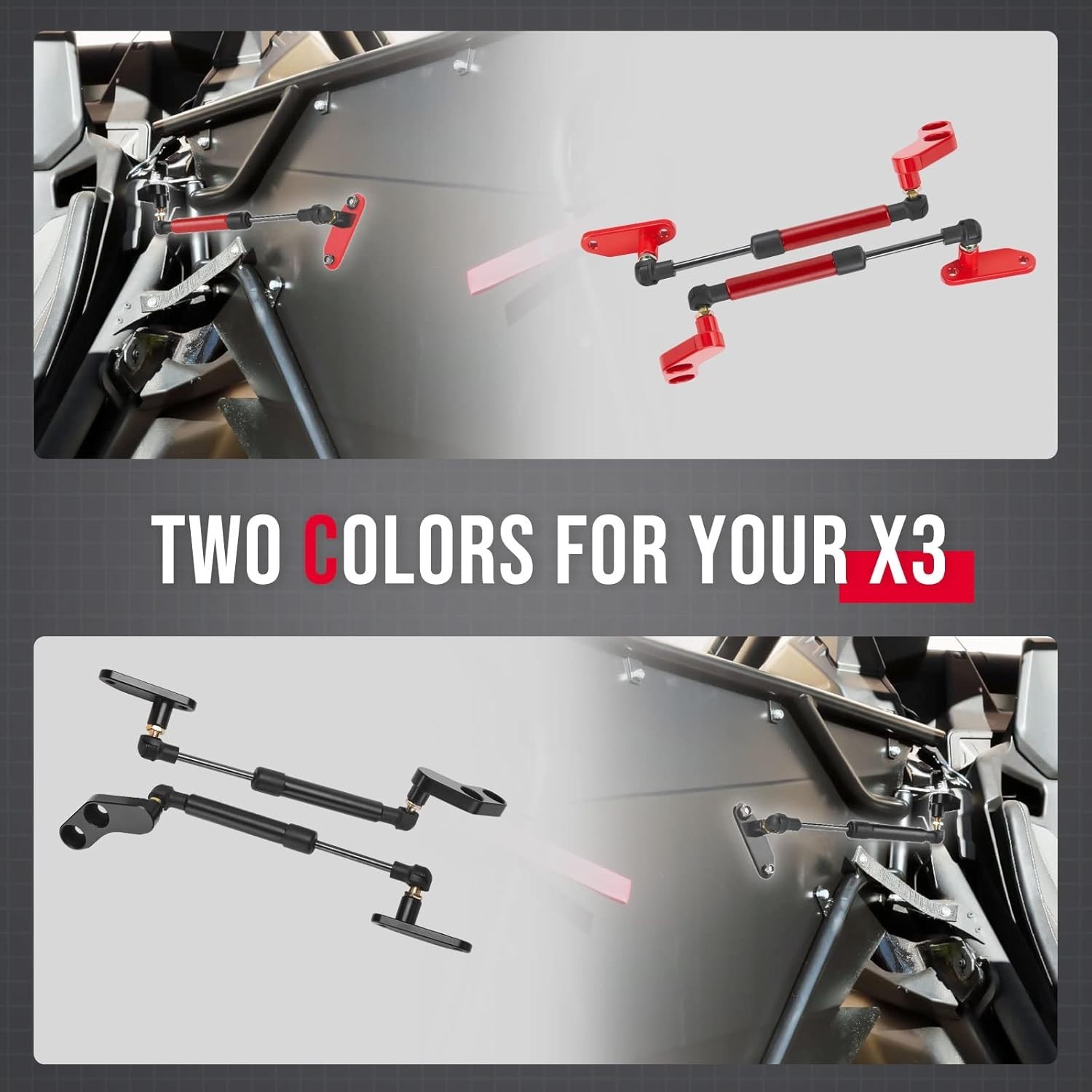 X3 Door Opener Kits Door Shocks Struts Compatible with 2017-2025 Can Am Maverick