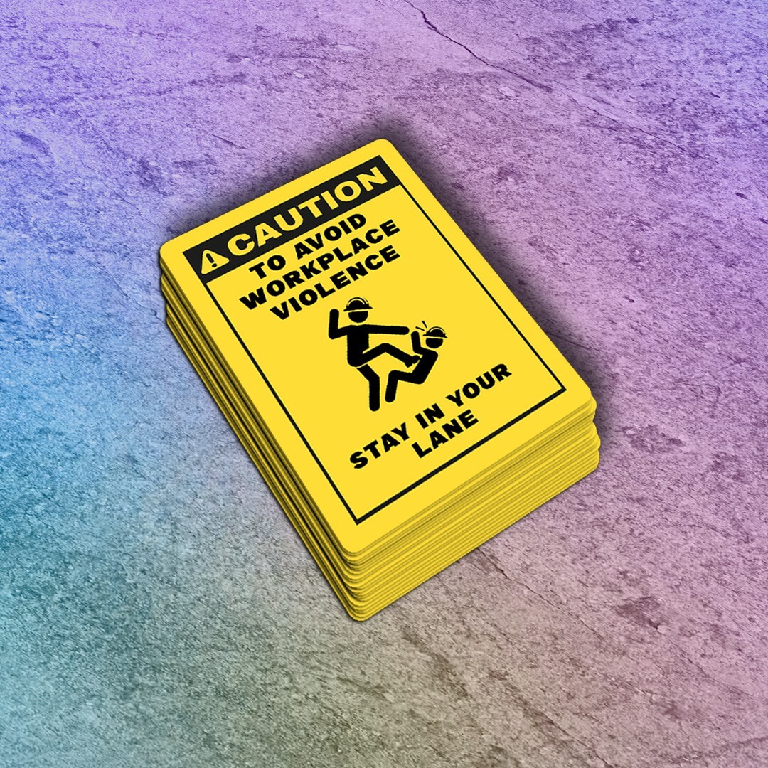 Funny "Stay in Your Lane" Workplace Humor Vinyl Sticker