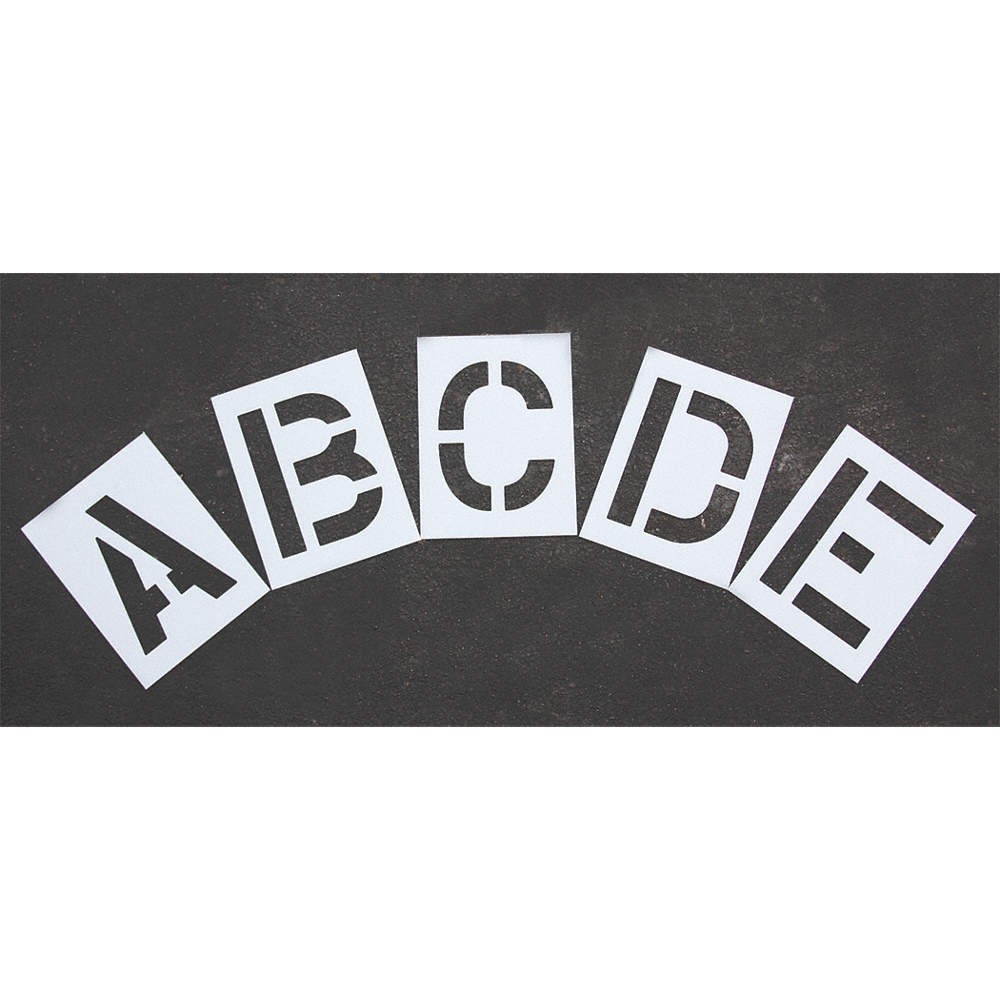RAE STL-116-8125 Pavement Stencil,Alphabet Kit,12 in. H 18E722
