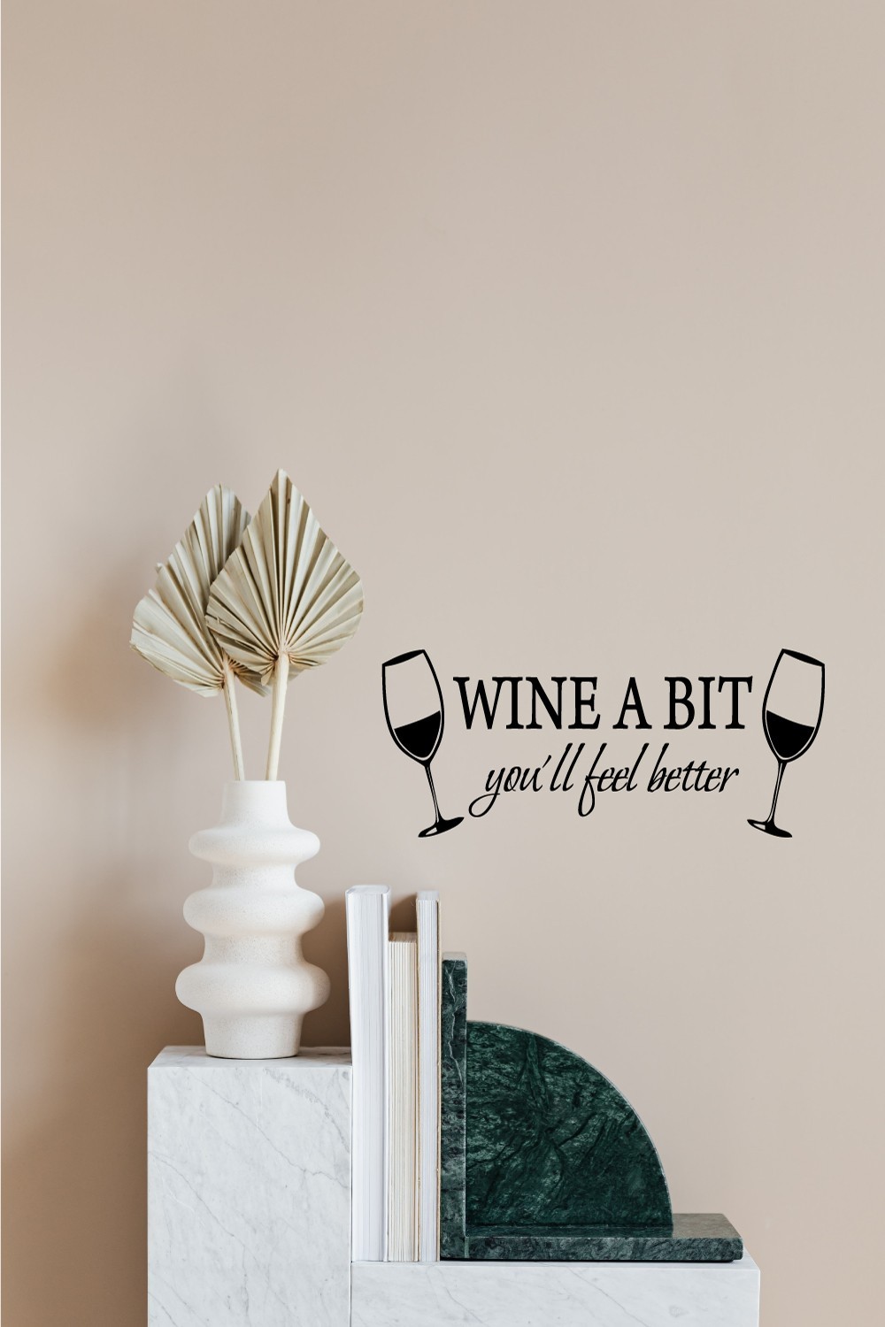 WINE A BIT Quote Letter Wall Sticker Decal Home Arts Kitchen Decoration decor