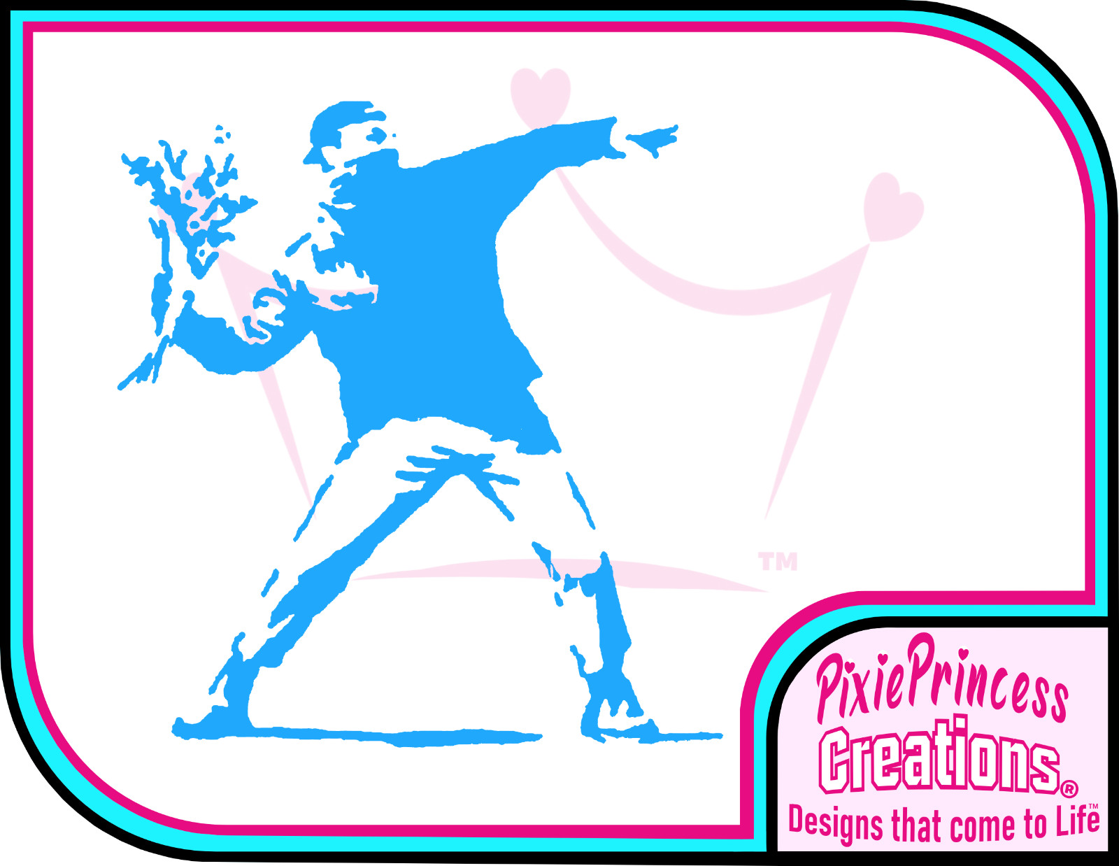 Banksy D Flower Thrower Vinyl Sticker Wall Art Poster Car Van Home Decor Decal