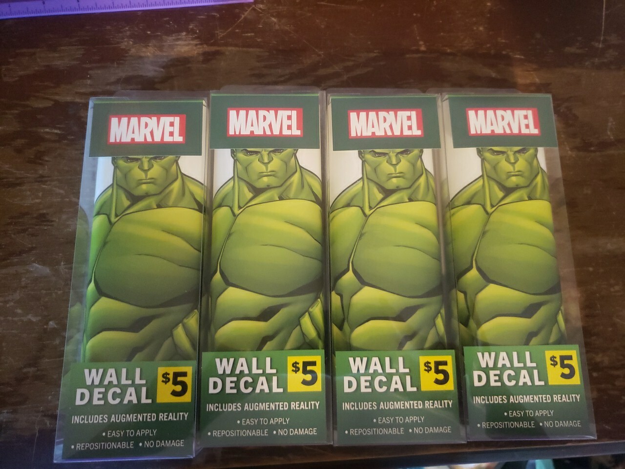 4 Marvel Hulk Wall Decal Reusable Peel Stick 11×17" Birthday Party Gift Toy