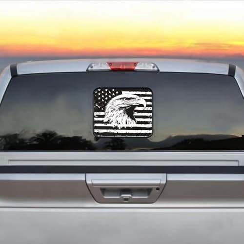 Rear Middle Window Decals for Truck, Black White American Flag Black&white Flag