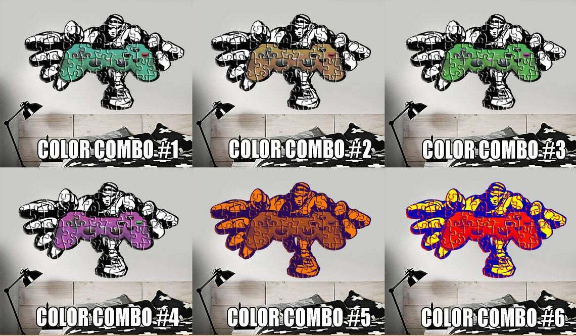 Playstation Controller Sticker, Video Games Wall Decal, Boy Gamer Vinyl, Gamer