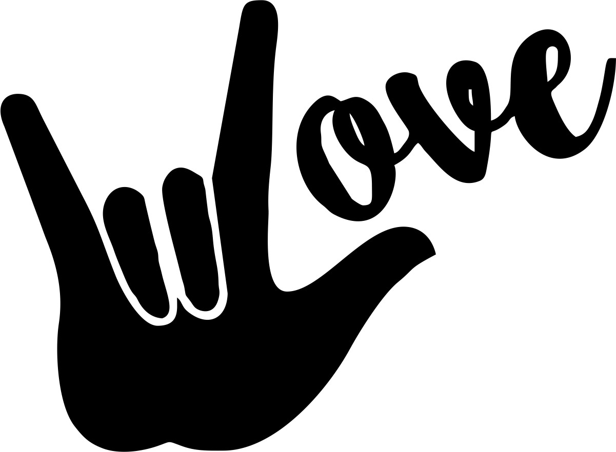 ASL Love Sign Language Vinyl Decal Car Truck Auto Window Wall Tablet Laptop SUV