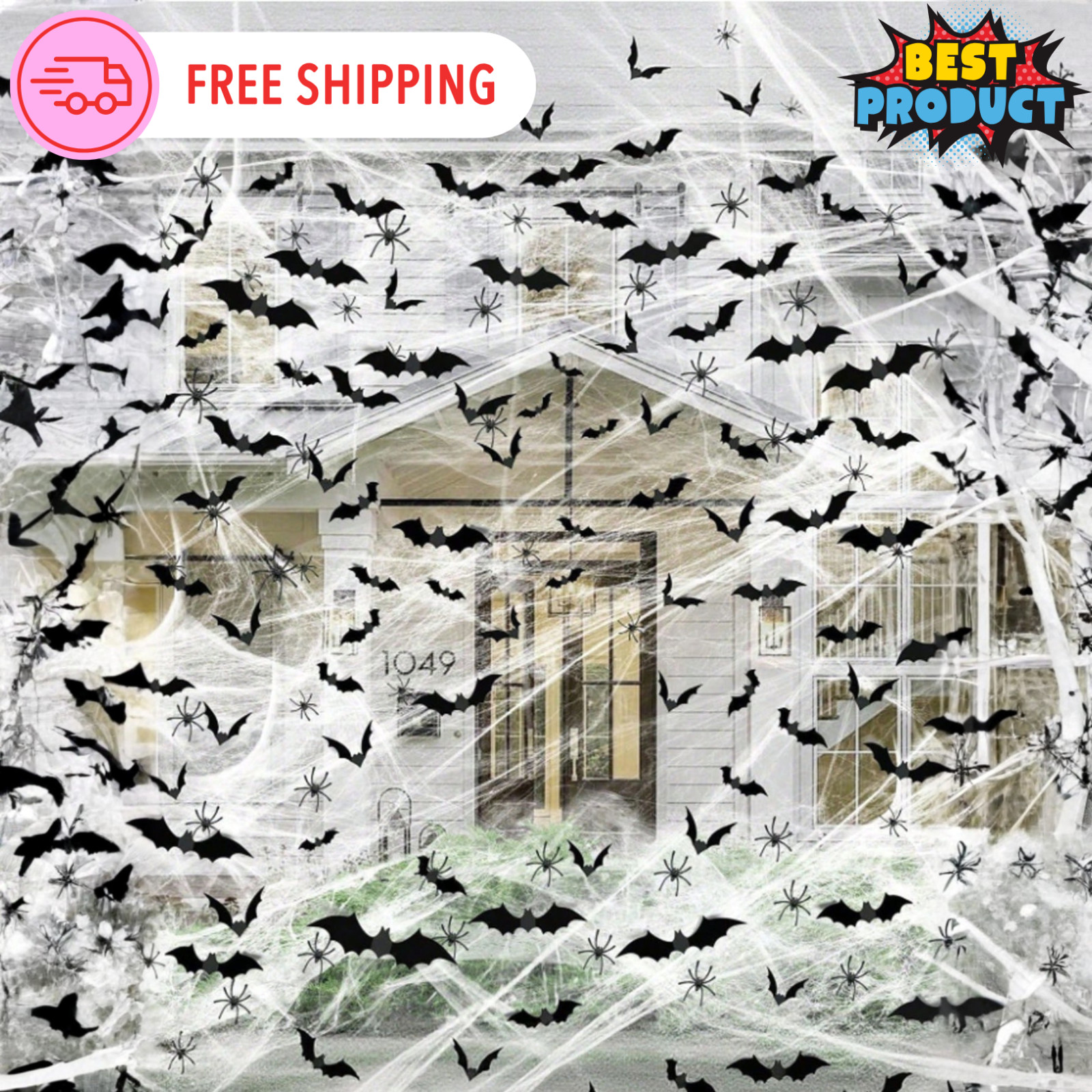 3D Bat Stickers 4 Sizes DIY Wall Halloween Decor Scary Bats For Haunted Home New