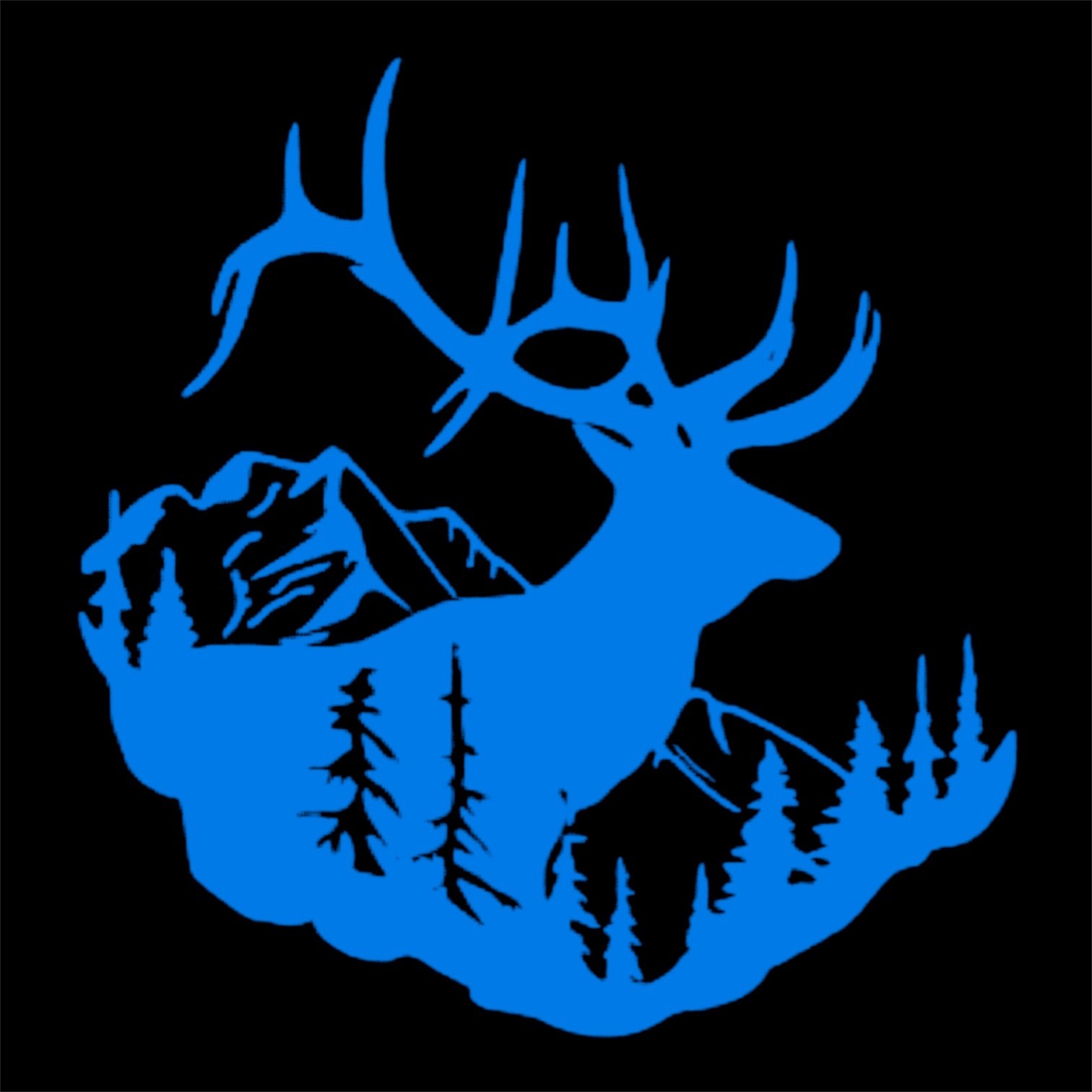Elk Mountain#2 Vinyl Decal -Sticker for Jeep Car Truck Wall Window