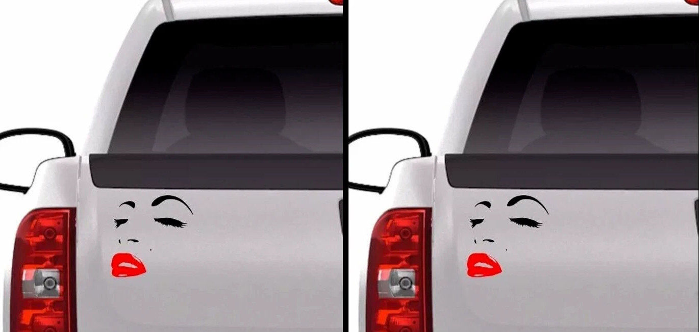 Marilyn Monroe Passion Two 4" Black & Red Vinyl Decals Car Laptop Tablet