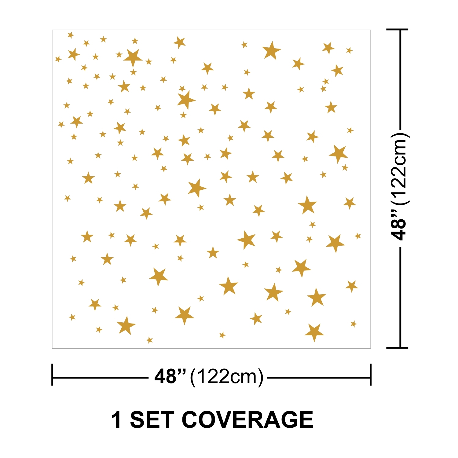 Wall Vinyl / FALLING STARS / Removable Gold Decals / DIY family art project