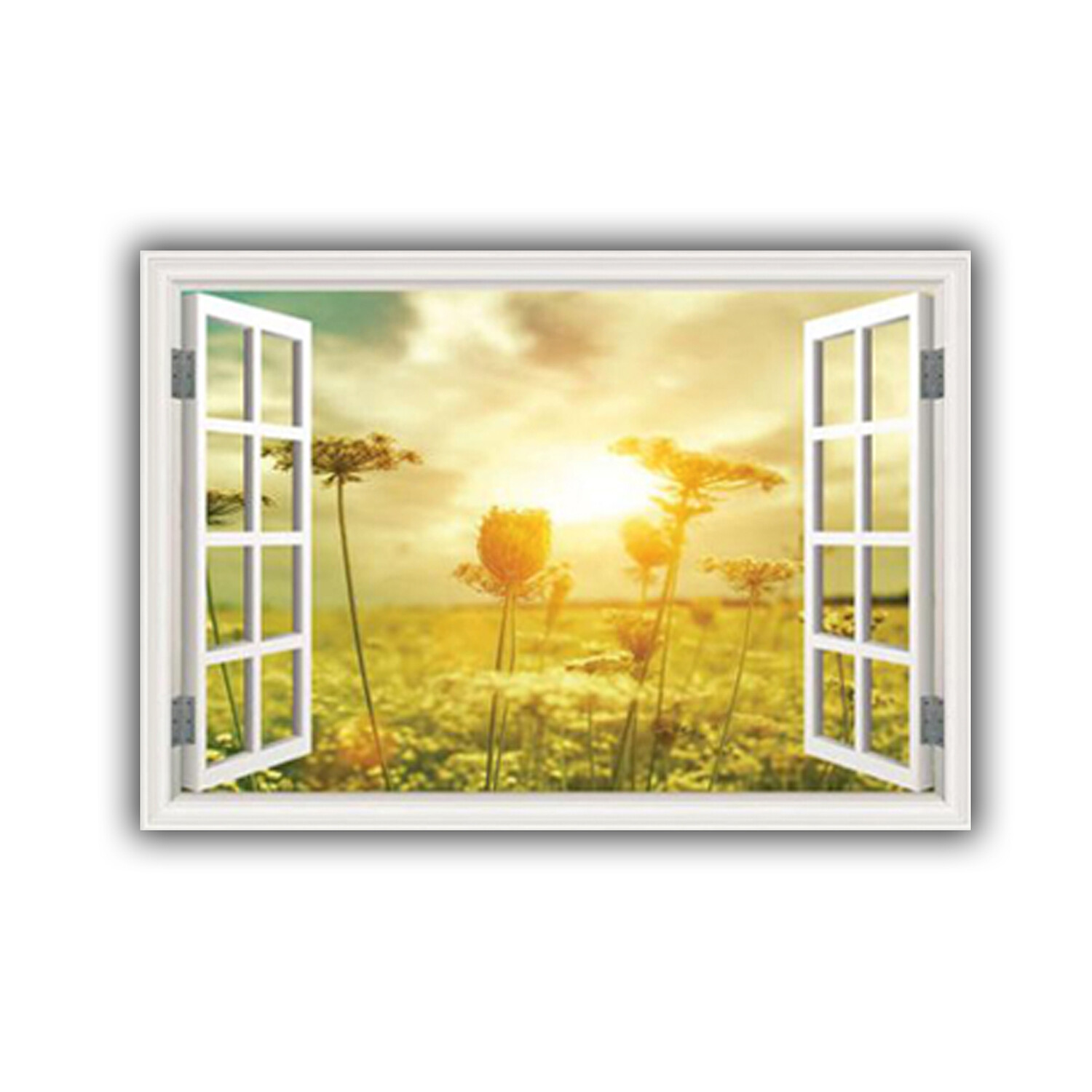 MySticky 3D Landscapes and Nature Fake Window Frame Wall Decal | Room Decor