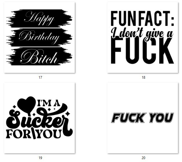 Adult Theme Decals 5"