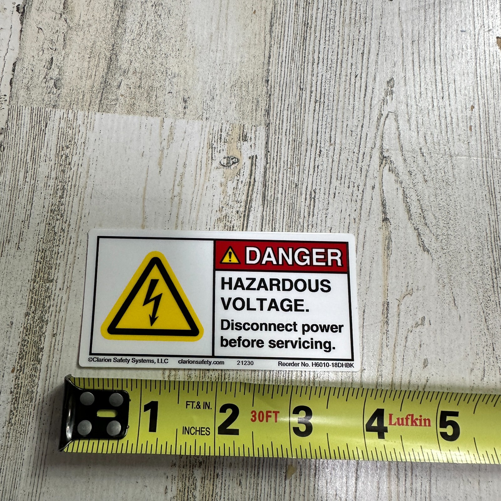 (5) Danger High Voltage Sticker Decal Label Electrical Safety 2×4" Clarion