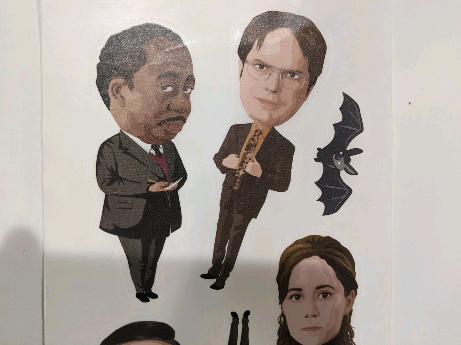 THE OFFICE 10 Wall Decals Removable & Repositional 5” Fat Head Stickers NEW