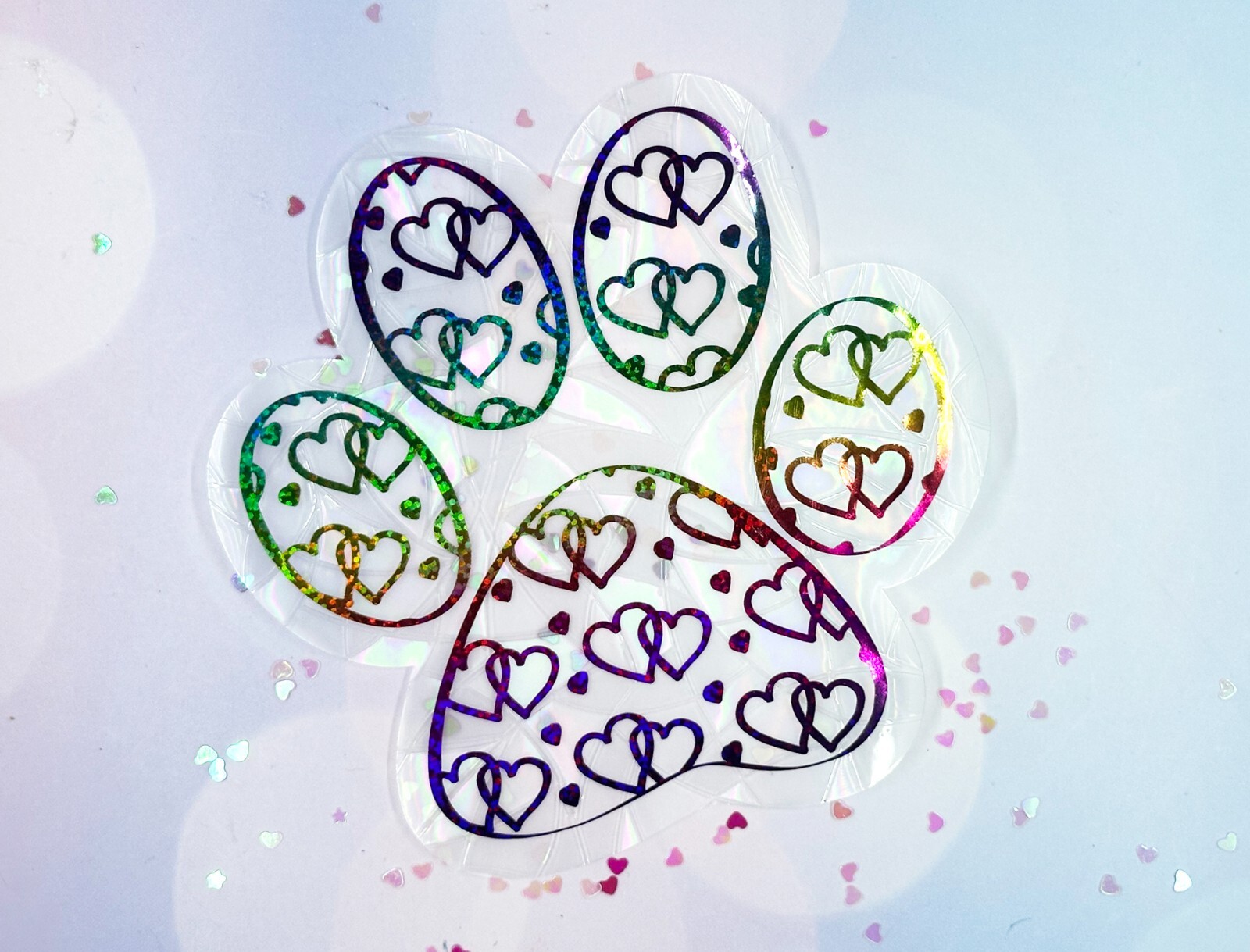 Paw Sticker Window Cling Suncatcher Decal Rainbow Maker Prism