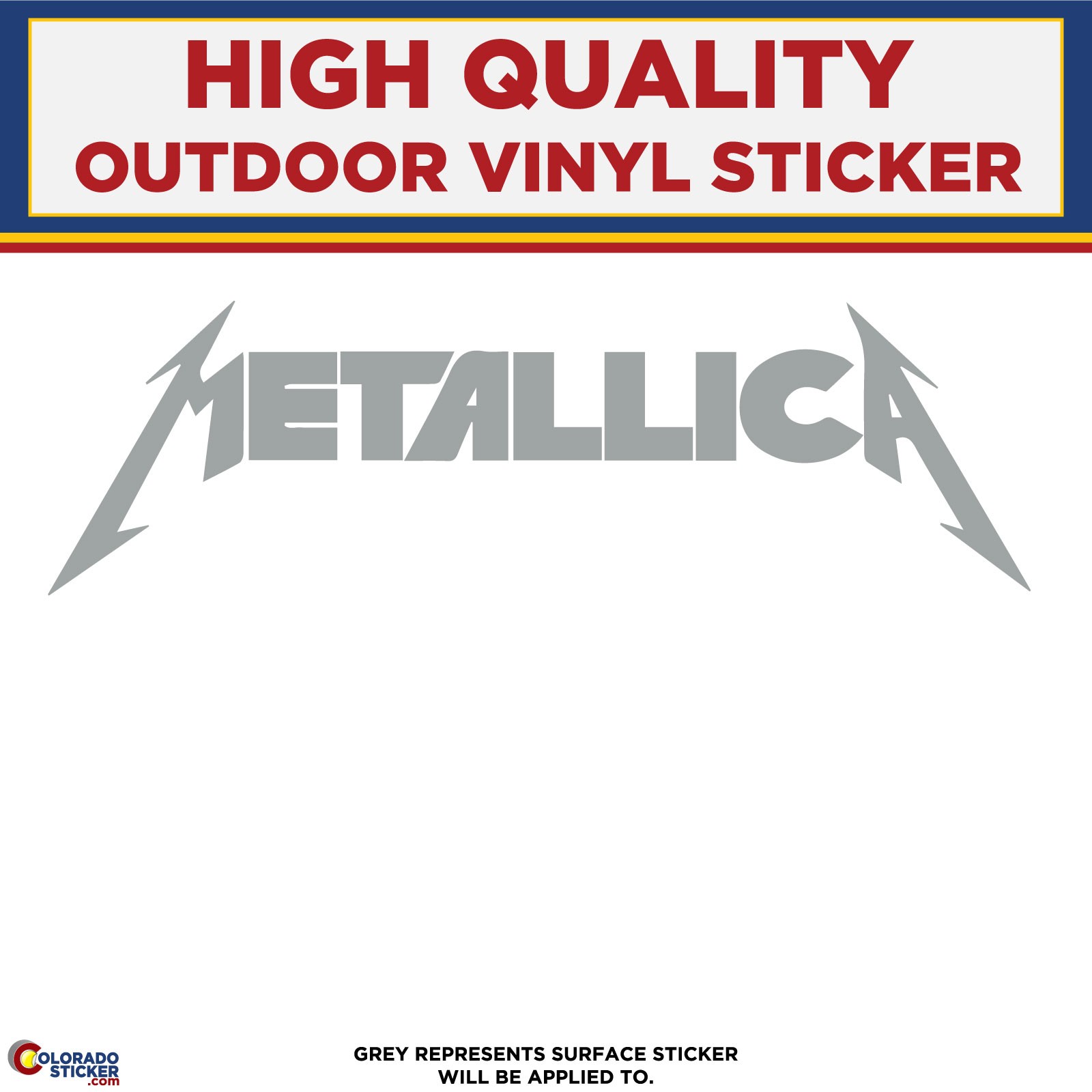 Metallica Die Cut, High Quality Vinyl Sticker Decals