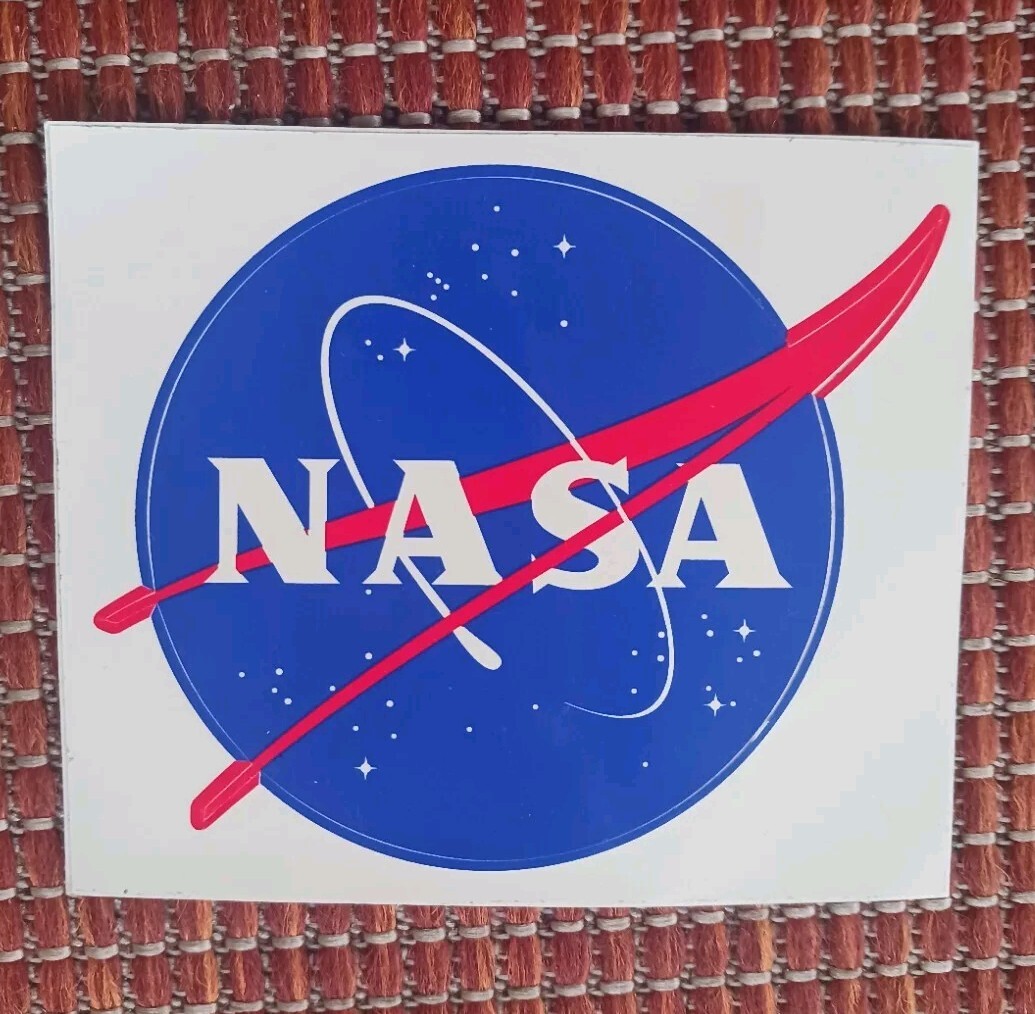 Nasa Blue Red Logo Shaped Vinyl Decal Sticker Space