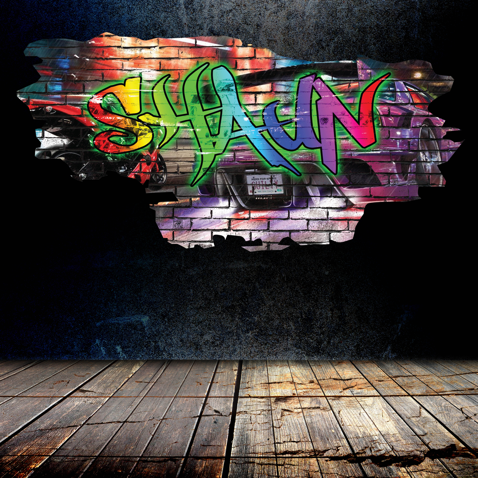 Personalized 3D Graffiti Name Wall Decal – Custom Art Vinyl Decor Sticker