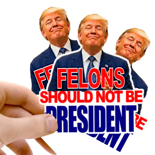 4pc Assorted Anti Trump Vinyl Stickers Heavy Duty Die Cut Durable 3.0"W x 3.5"H