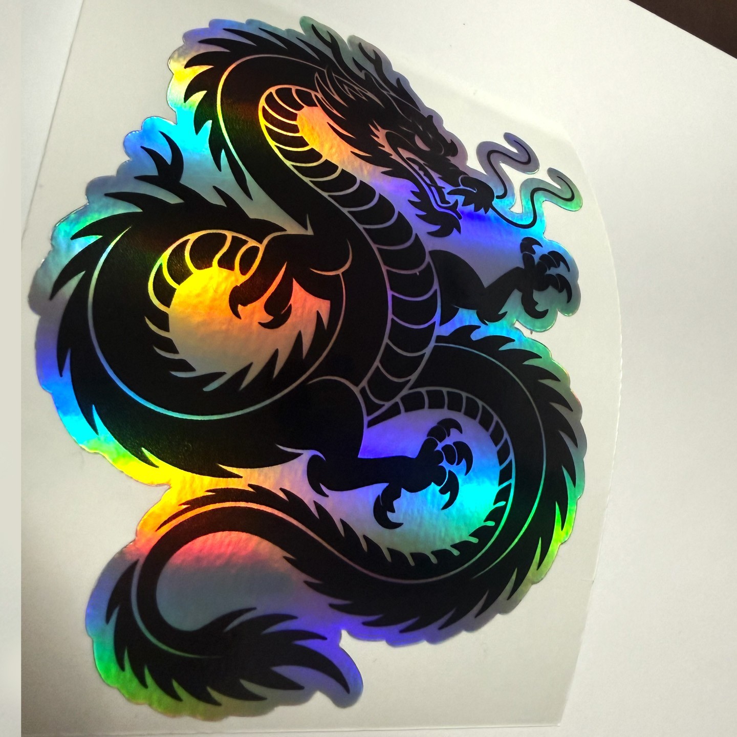Chinese Dragon Sticker Holographic Vinyl Decal Asian Oriental Mythical 4×5"
