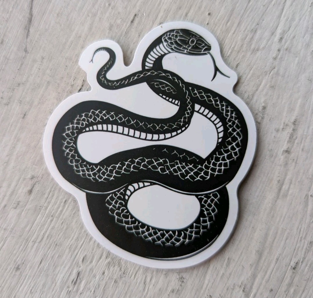 Haunted Doll Active Spirit Negative Demonic Scary Horror Snake Sticker 1 Pc