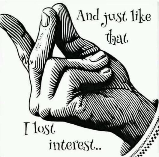 Lost Interest Sticker 3” Just Like That Crazy B Relationships Men Suck Feminist