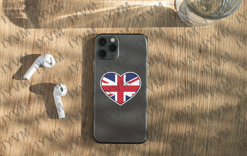 United Kingdom Flag Heart Sticker Decal