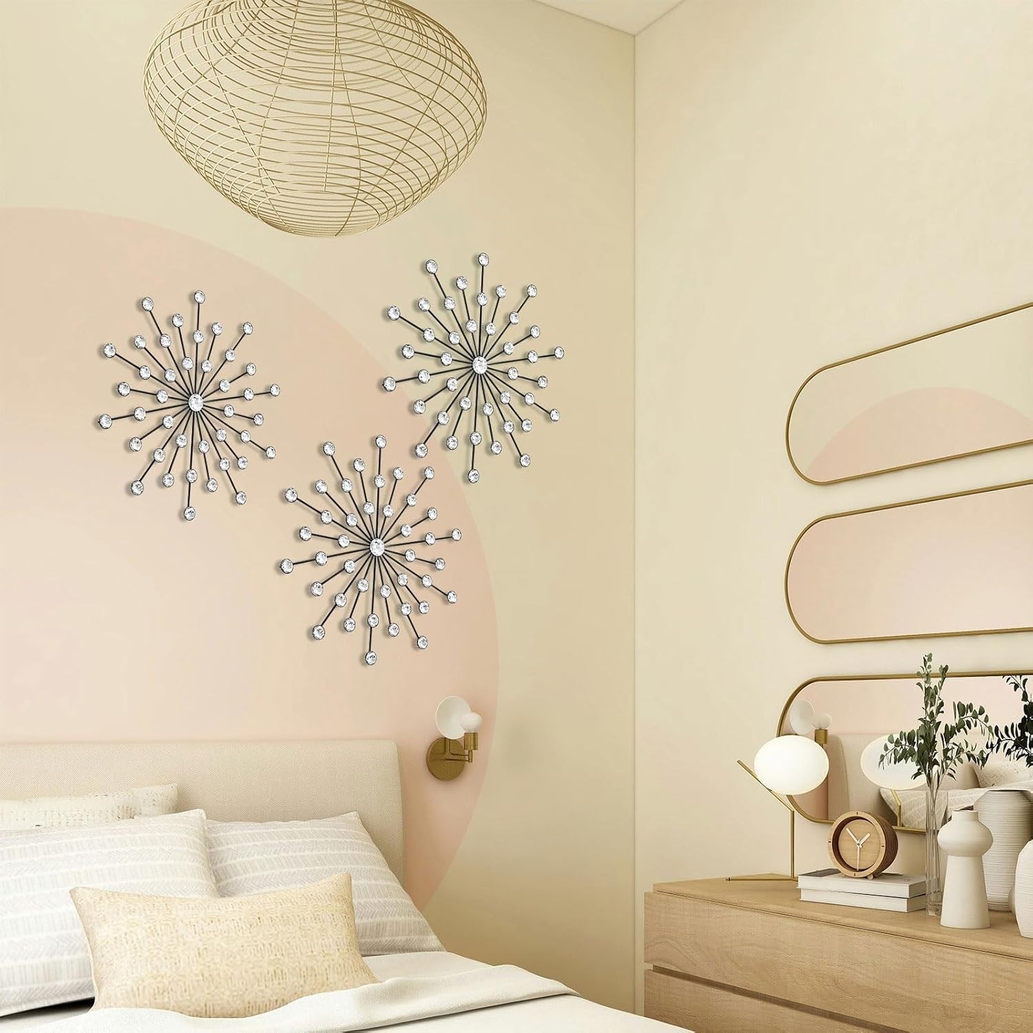 Shining Crystal Rhinestone Wall Sculptures