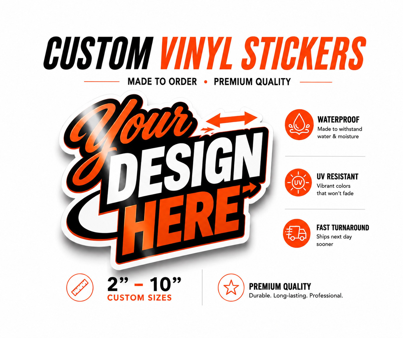 Custom Vinyl Stickers Die Cut Waterproof Decals Custom Logo Sticker Labels