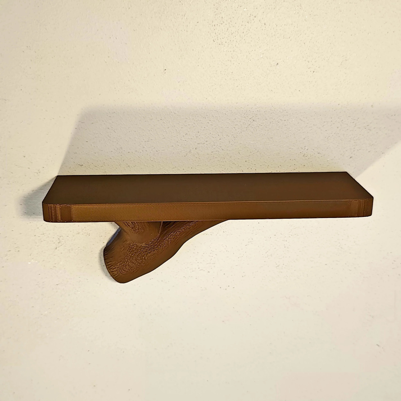 Dark Wood Wall Shelf | Tree Branch Floating Shelf | Modern Nature Decor