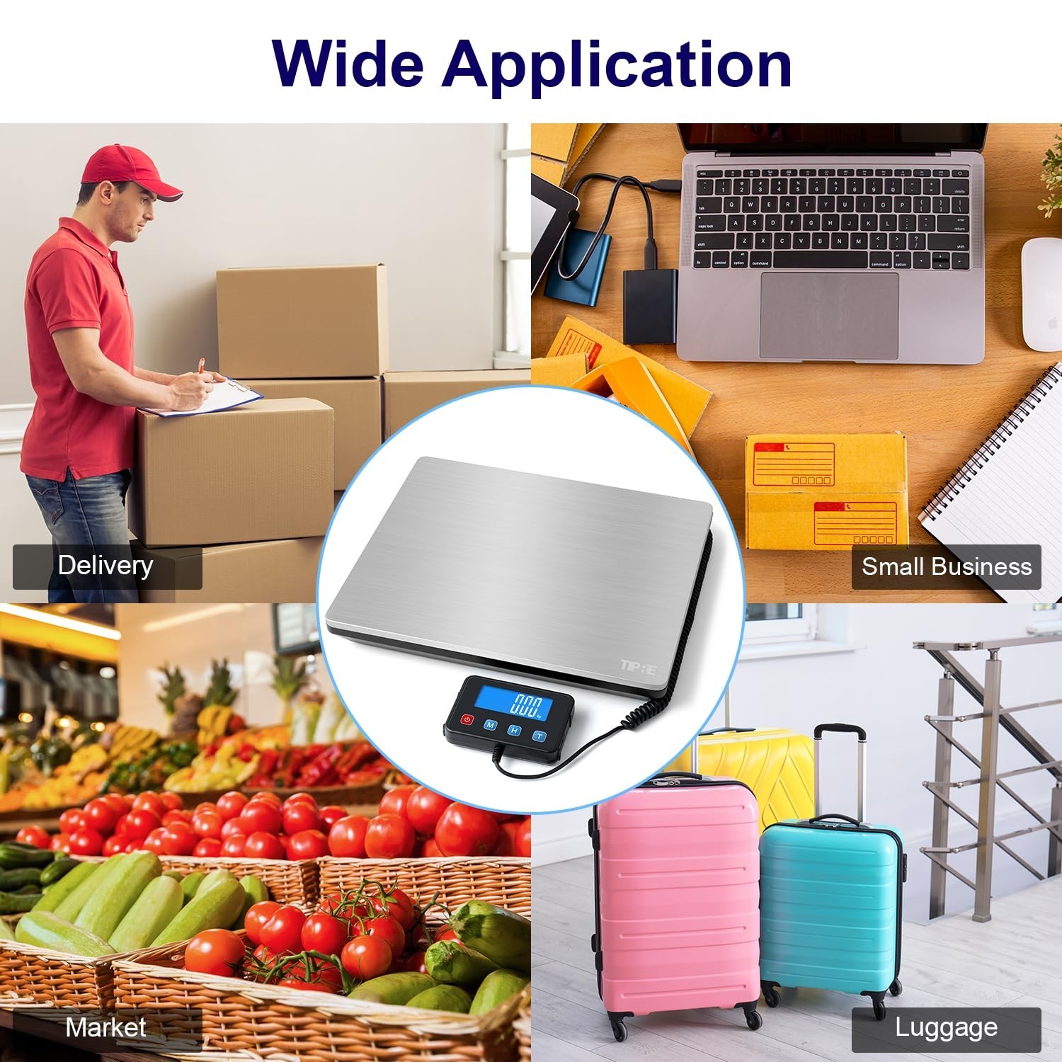 Digital Shipping Postal Scale 0.5 oz High Accuracy! 440lb Commercial Weight Scal