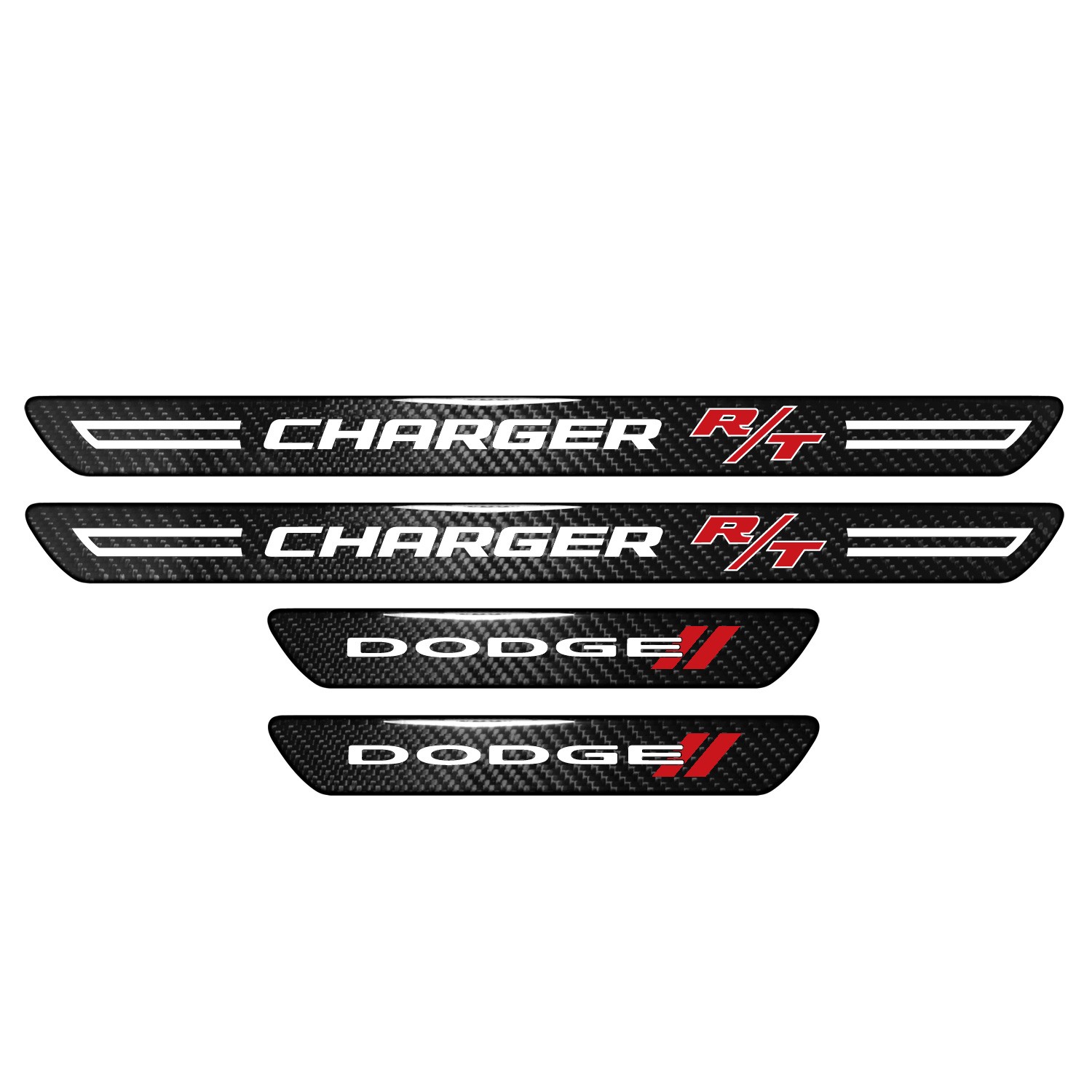 Dodge Charger R/T Real Carbon Fiber 4 Pcs Door Sill Kick Plates