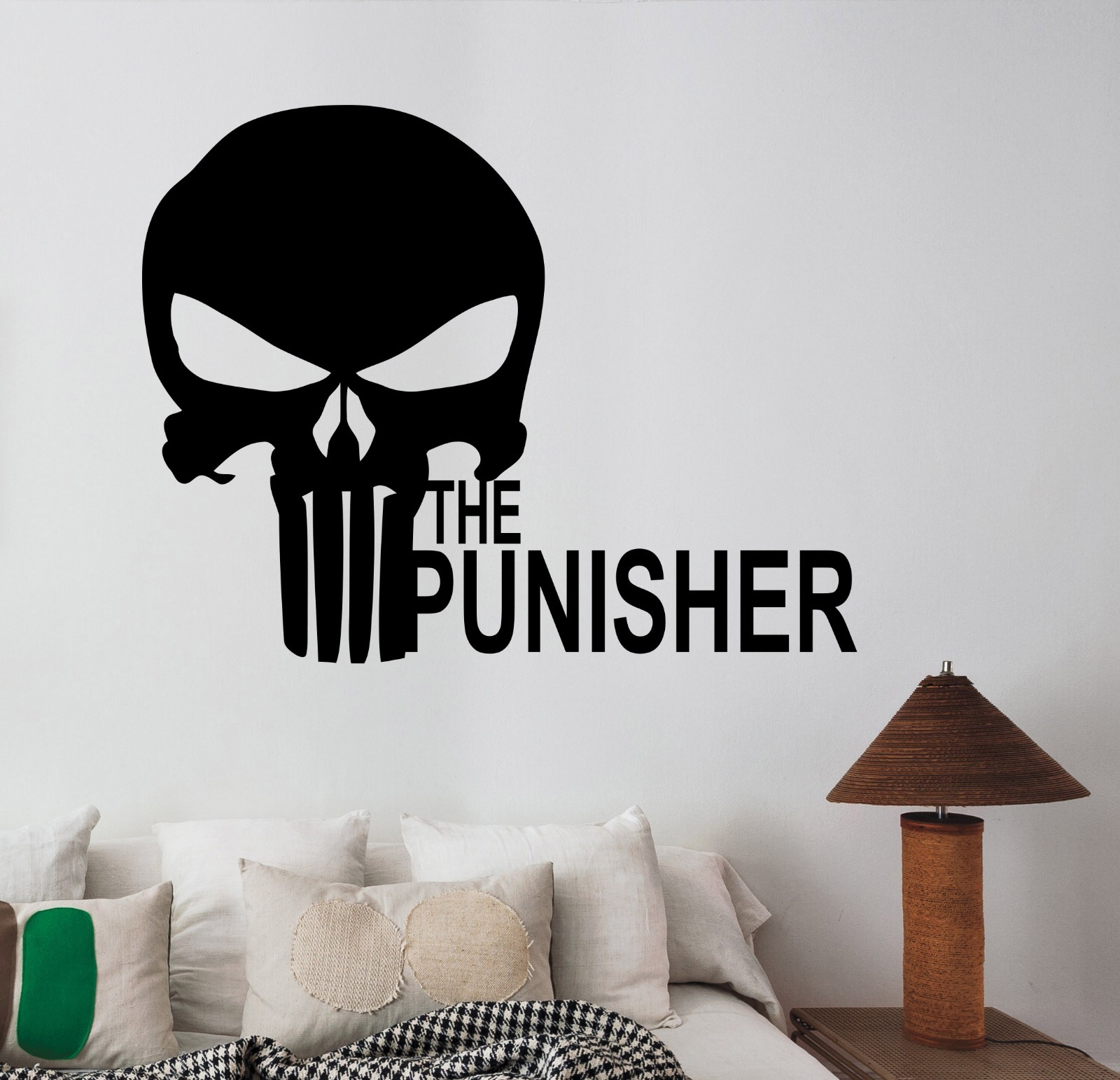 Punisher Skull Decal Vinyl Wall Sticker Comics Superhero Art Room Room Decor p6