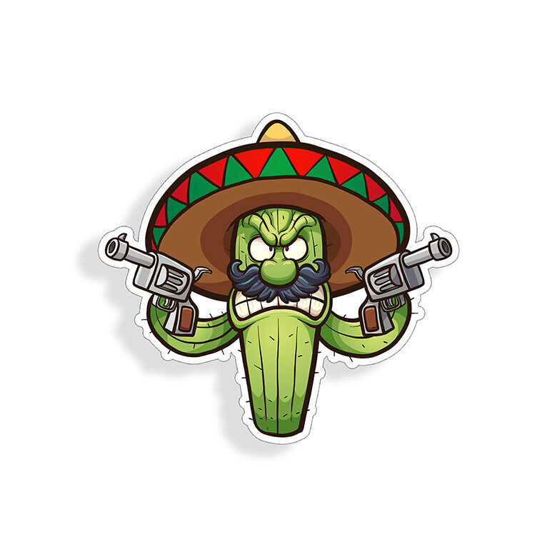 Angry Cactus Sticker Decal